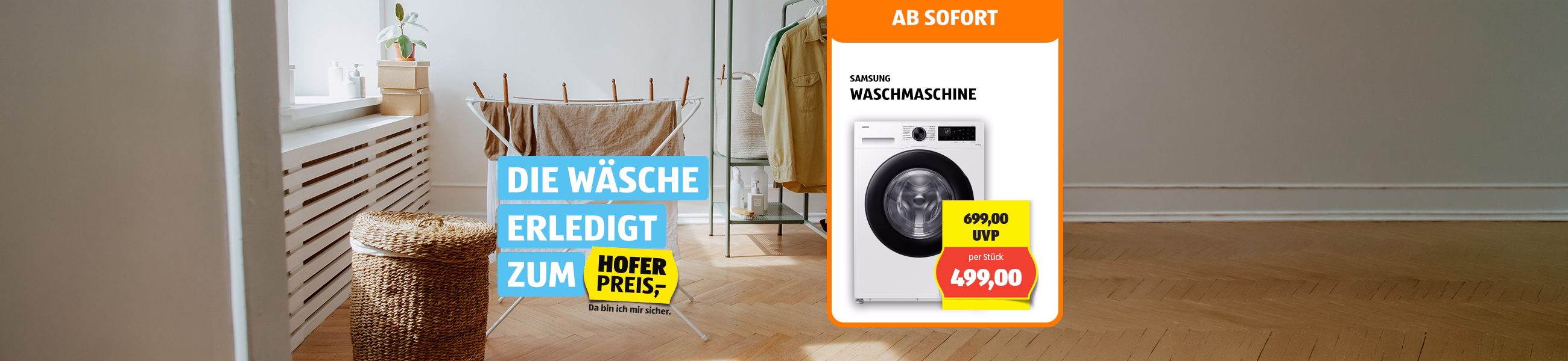 Waschmaschinen und W&auml;schetrockner zum HOFER Preis